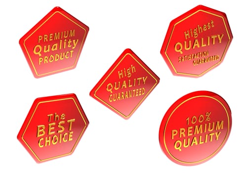 High Quality set of Sale product badges isolated on white.