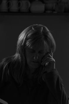 woman on the phone giving help and advice