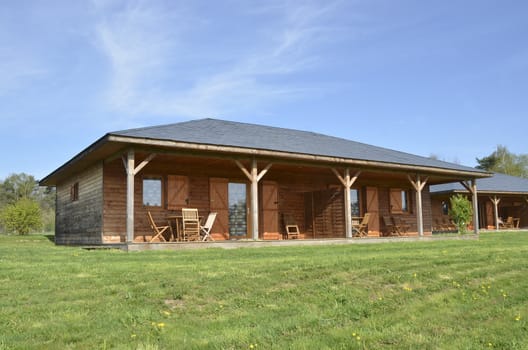 holiday wooden chalet in the countryside