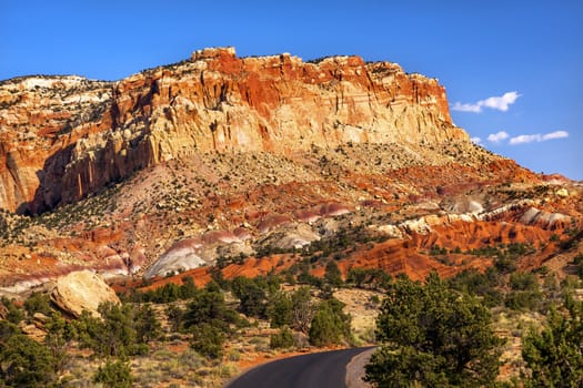 Capitol Reef Sandstone Mountain Scenic Drive Water Pocket Capital Reef National Park Torrey Utah