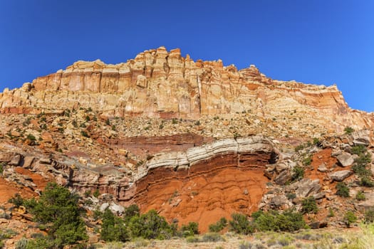 Sandstone Mountain Scenic Drive Water Pocket Capital Reef National Park Torrey Utah