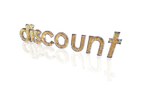 Word discount made from many percentage symbols.