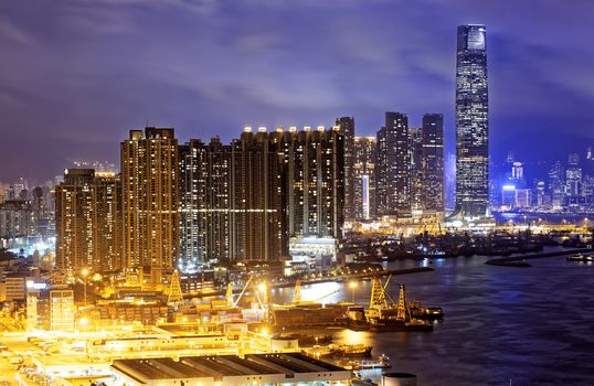 Hong Kong skylines at night