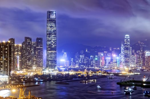 Hong Kong skylines at night