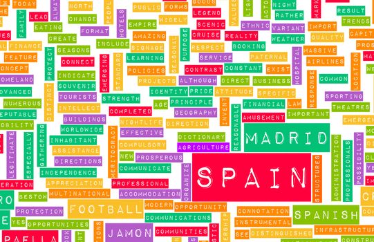 Spain as a Country Abstract Art Concept