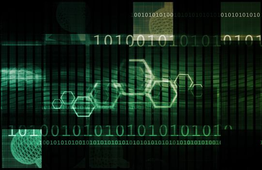 Computer Technology Concept with Global Reach art