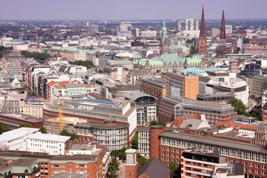View on Hamburg from St. Michael's Church, Hamburg