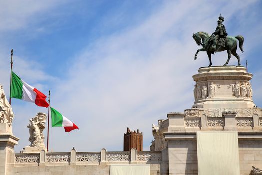 The Piazza Venezia, Vittorio Emanuele in Rome, Italy