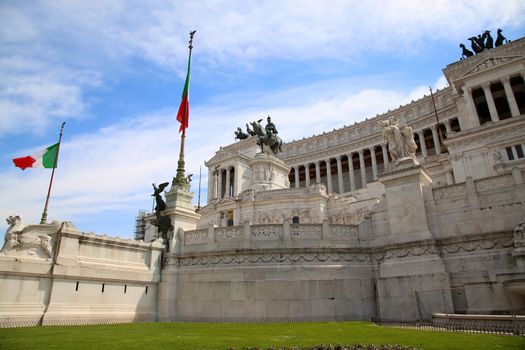 The Piazza Venezia, Vittorio Emanuele in Rome, Italy