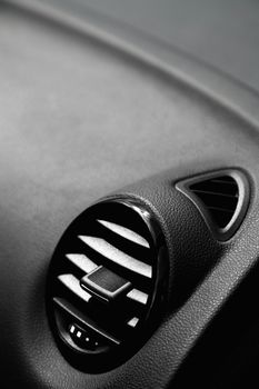 Details of air conditioning (car ventilation system) in modern car