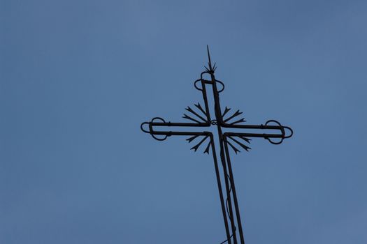 A cross on the april sky