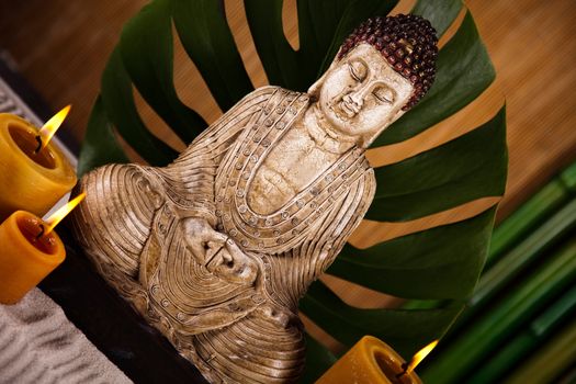 Zen of a buddha, vivid colors, natural tone
