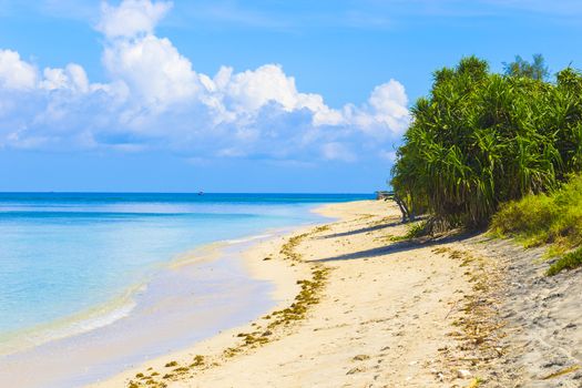 Beautiful sea and coastlines of Gili islands, Indonesia.