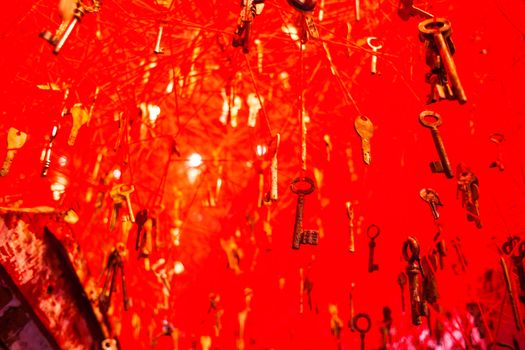 VENICE, ITALY - MAY 06: "The Key in the Hand" installation by Chiharu Shiota in the Japan National Pavilion at the 56 th Art exhibition of Venice biennale on May 06, 2015