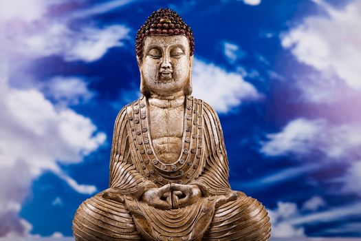 Zen of a buddha, vivid colors, natural tone