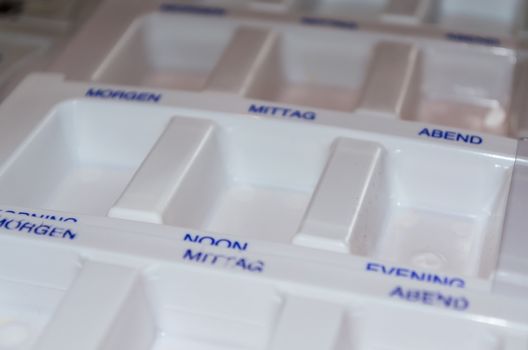 Medications box, for the sorting of pills and tablets.