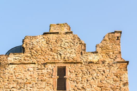 Burgaltendorf, ruins of castle Altendorf in Essen, Ruhr area, North Rhine-Westphalia, Germany.