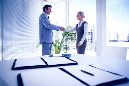 Business people shaking hands in the office