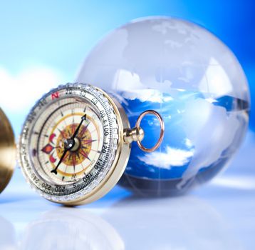 Compass, modern theme of journey