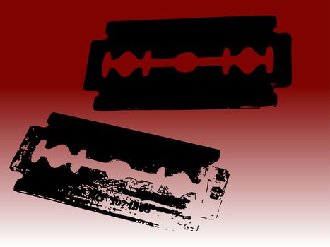 2 Vector Razor blades - transparent vectos so they can be overlaid on backgrounds etc.

