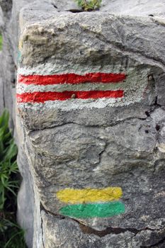 GR footpath in the French Alps