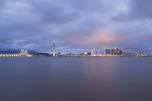 Macau city, This photo was shot in the evening. The city of casino.