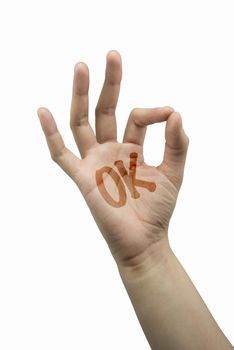 Hand with OK signal