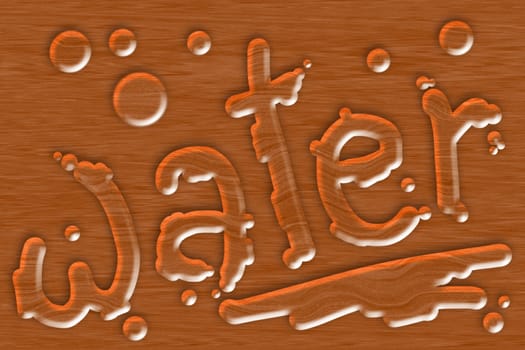 water write on wood texture