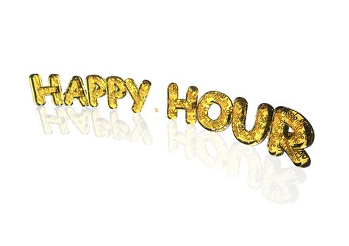 Word Happy hour made from many percentage symbols.