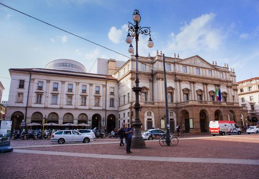 View of Teatro alla Scala in Milan. Italy
