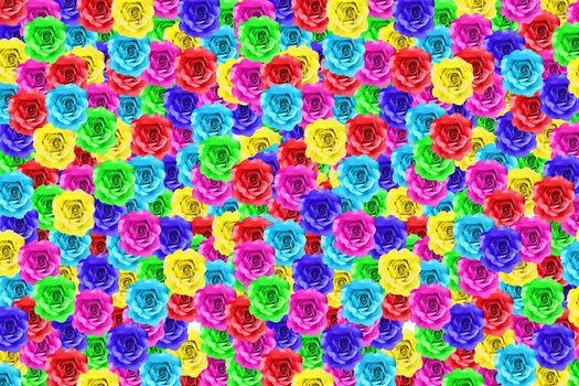 colorful rose flower as floral background  