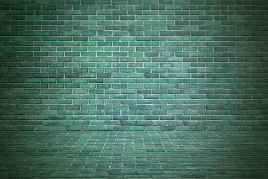  exotic green brick wall background or texture