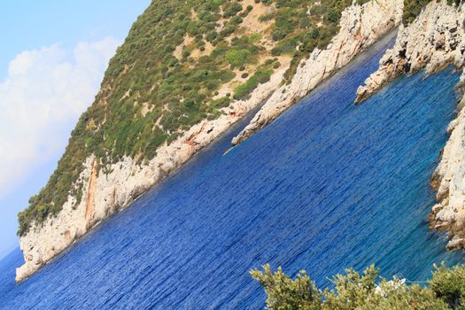 Photo of the beautiful blue sea in Croatia