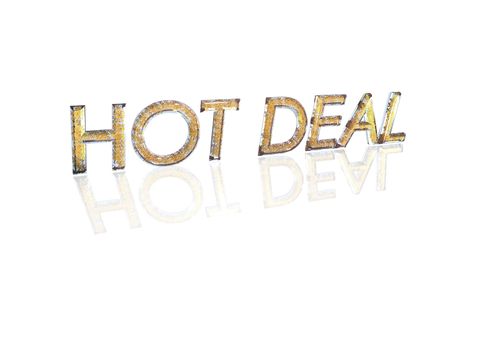 Word HOT DEAL made from many percentage symbols.