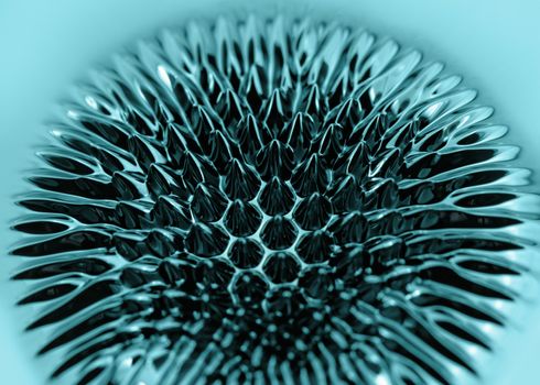 Photo of an interesting, colorful chemical ferrofluid