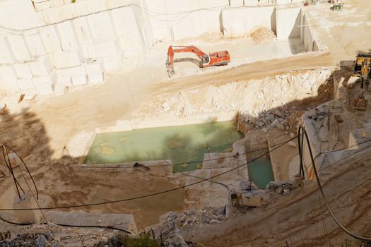 Photo of white marble quarry in Thassos, Greece