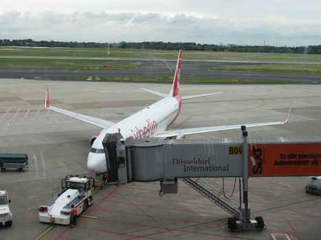 VIENNA, AUSTRIA - CIRCA JUNE 2012: Aircrafts of the Air Berlin Airlines at the airport