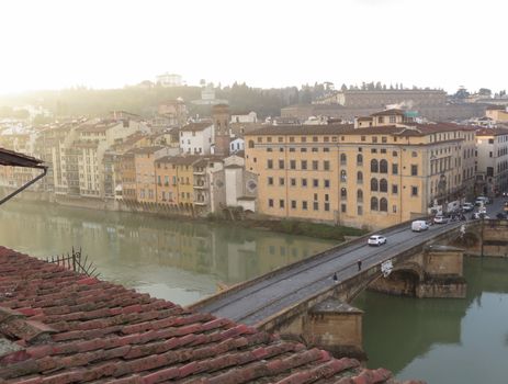 Florence, Italian medieval town - view of the city centre