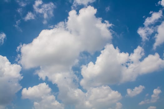 Beautiful Blue Sky with White Clouds Wallpaper