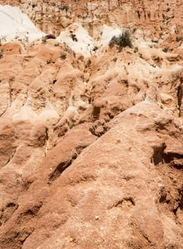 brown wall from the cliff in portugal