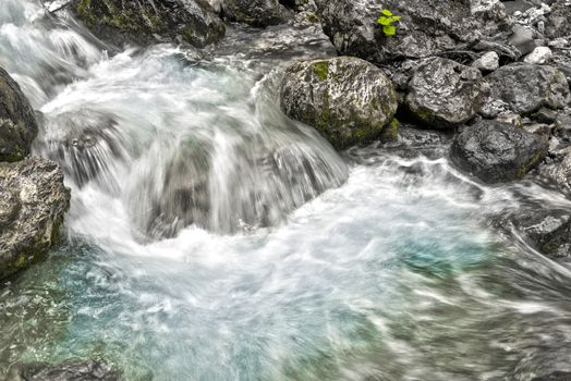 long time exposure on the river in Sottoguda gorges, Veneto - Italy