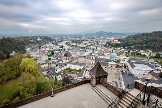 City of Salzburg from the fortress