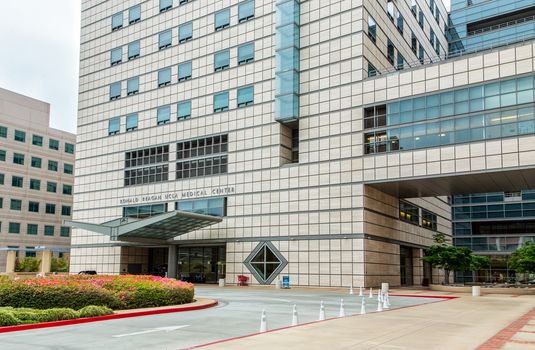 LOS ANGELES, CA/USA - MAY 25, 2015: Ronald Reagan UCLA Medical Center. The UCLA Medical Center is a hospital in Los Angeles, California, United States.