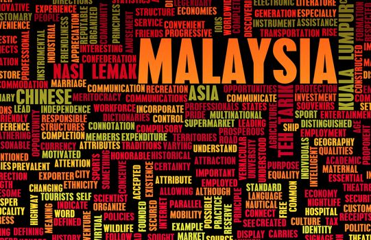 Malaysia Kuala Lumpur as a Abstract Concept Art