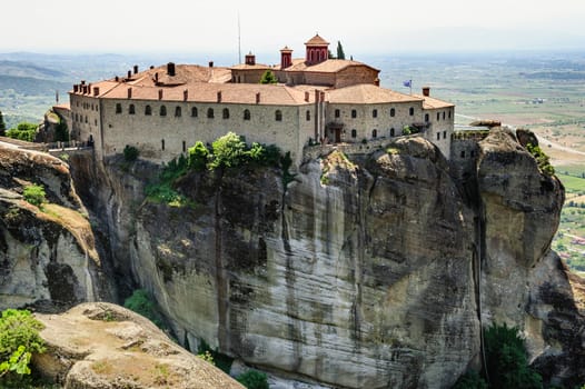 Greek orthodox monastery on the top of rock, Meteora, Greece