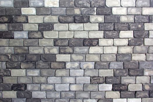 Gray stone brick wall with for background