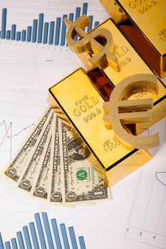 Golden Bar, ambient financial concept