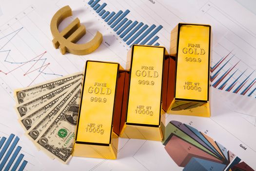 Golden Bars, ambient financial concept
