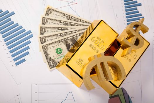 Golden Bar, ambient financial concept