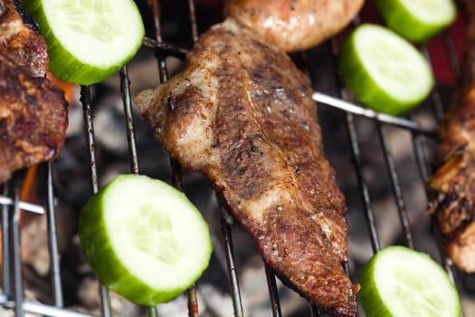 BBQ, Grilling time, bright colorful vivid theme